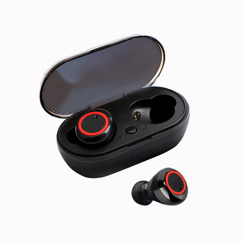 Wireless Bluetooth earbuds with earplug design in black and white colour options