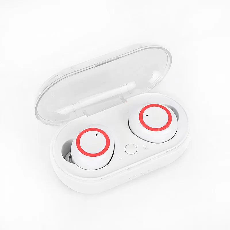 Wireless Bluetooth earbuds with earplug design in black and white colour options
