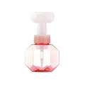 Refillable plastic foam bottle with non-woven fabric sleeve in pink, green, blue, or yellow