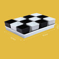 Meishi controlled root resin flower pot set with tray and multiple black and white planting basins