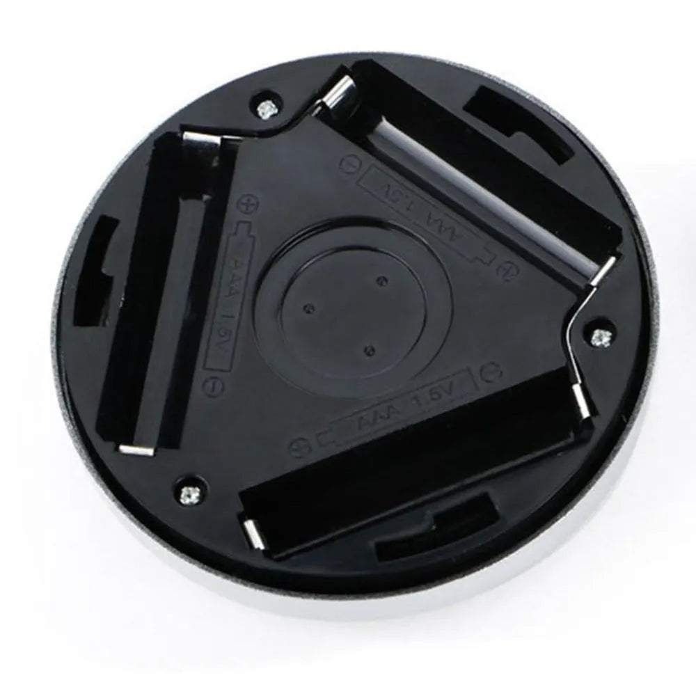 Silver square wireless motion sensor night light on a surface, dimensions 80mm by 80mm.