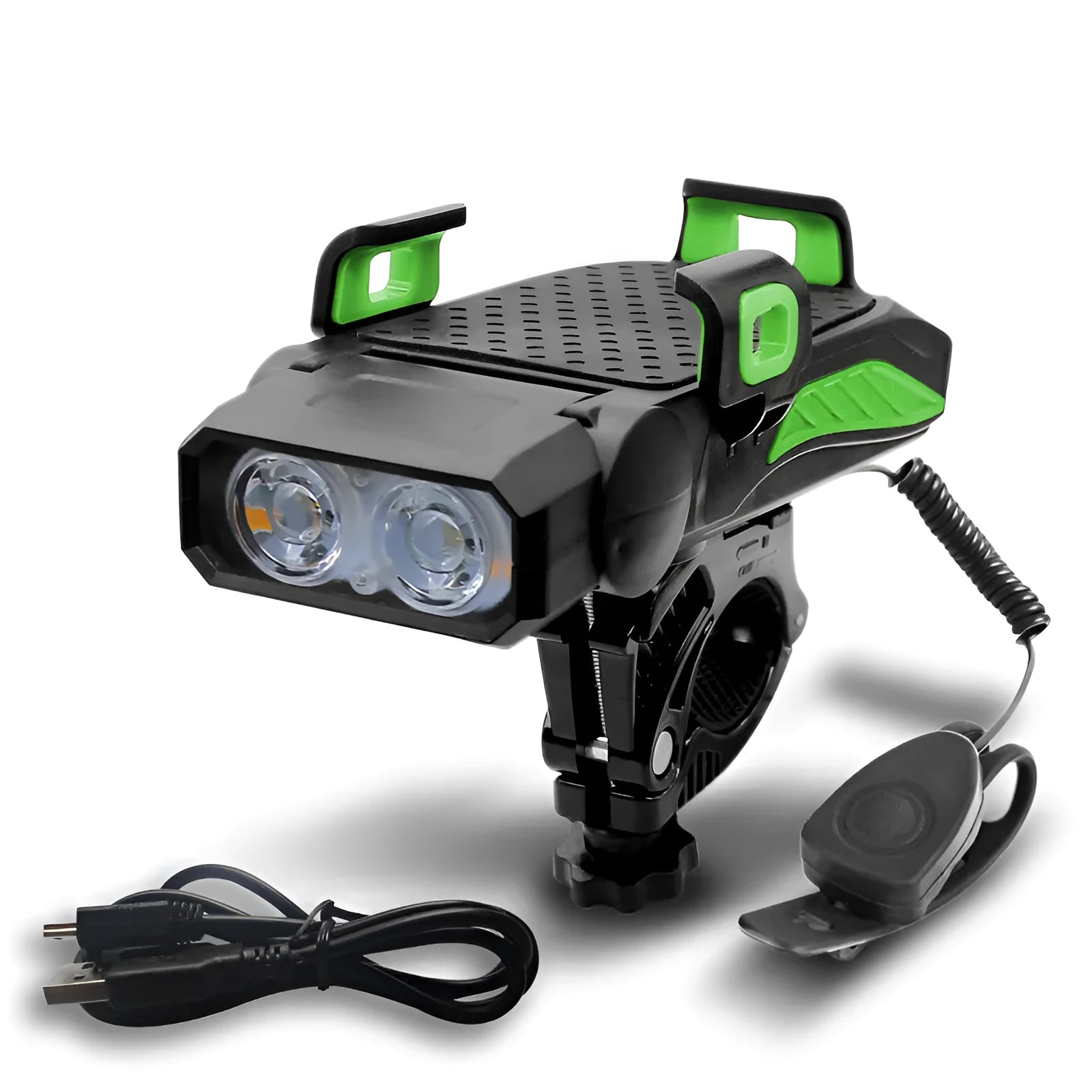 Rechargeable bicycle light in choice of colours with single or double lamp options