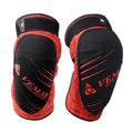 Cycling sports motorbike protection knee pads in black polyester fibre for adult use