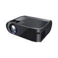 Portable Wi-Fi projector with AI voice control and 8K lens on a table.