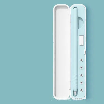 Hard protective case for Apple Pencil 1st and 2nd generation with slots for accessories.