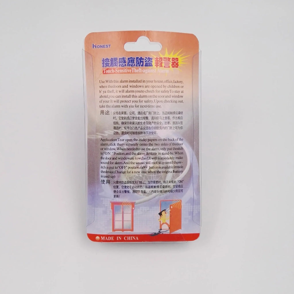 Black human body induction anti-theft alarm for wooden door metal lock model 902