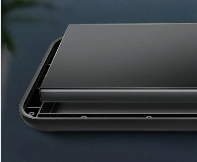 Black wireless back clip battery for iPhone 12 with ultra-thin TPU case showing multi-USB ports
