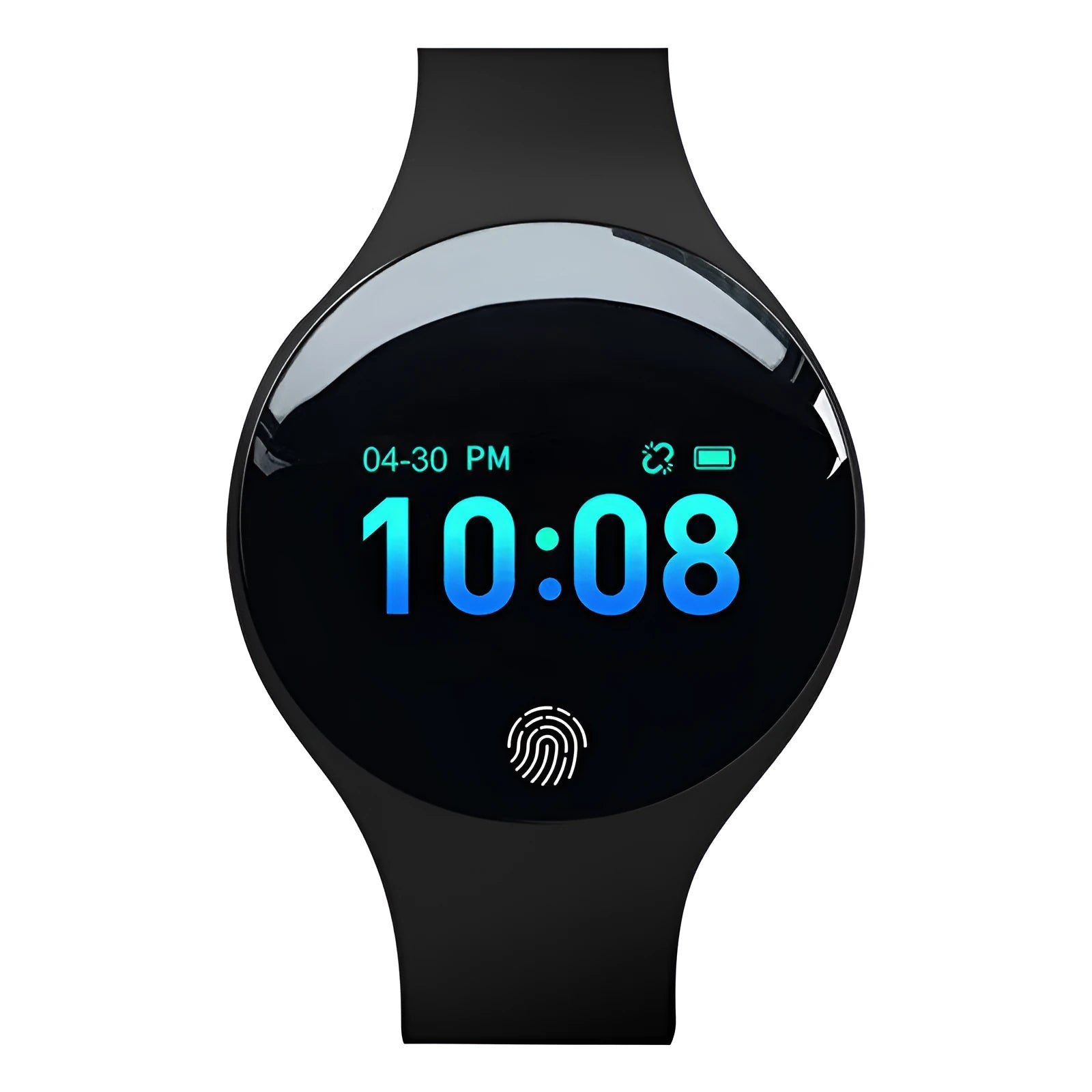 Smart watch with 0.66 inch screen in blue, black, orange, green or rose red colours showing 37mm dial