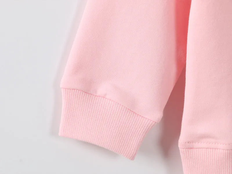 Korean-style baby girl's autumn sweater with cartoon pattern in soft fabric