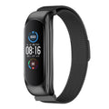Solid three-bead metal wristband for Mi Band fitness tracker in rose gold colour
