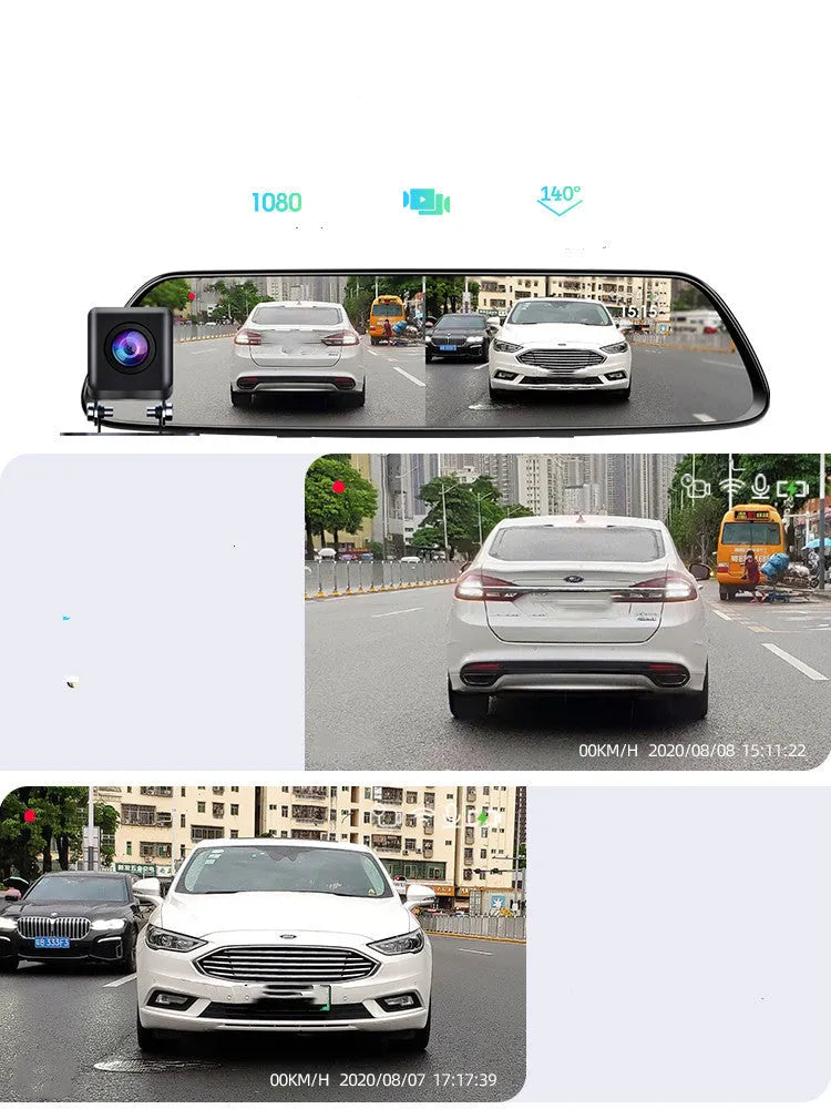 Black 360 driving recorder dash cam with night vision and wireless installation