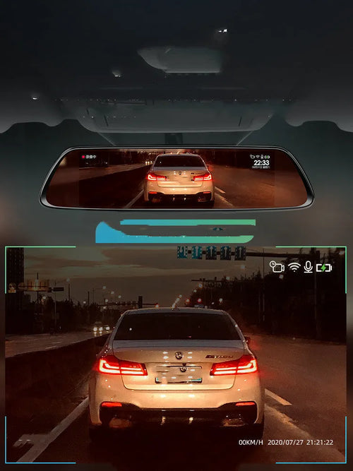 Black 360 driving recorder dash cam with night vision and wireless installation