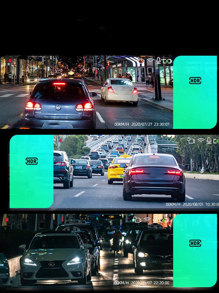 Black 360 driving recorder dash cam with night vision and wireless installation
