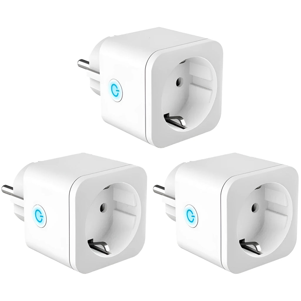WiFi smart socket 16A with power meter, EU plug, PC shell, 55x50x82mm