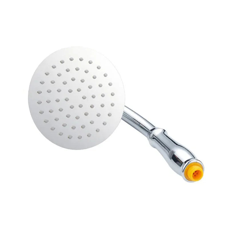 6-inch pressurised hand-held overhead shower head set in silver round finish