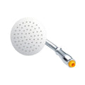 6-inch pressurised hand-held overhead shower head set in silver round finish