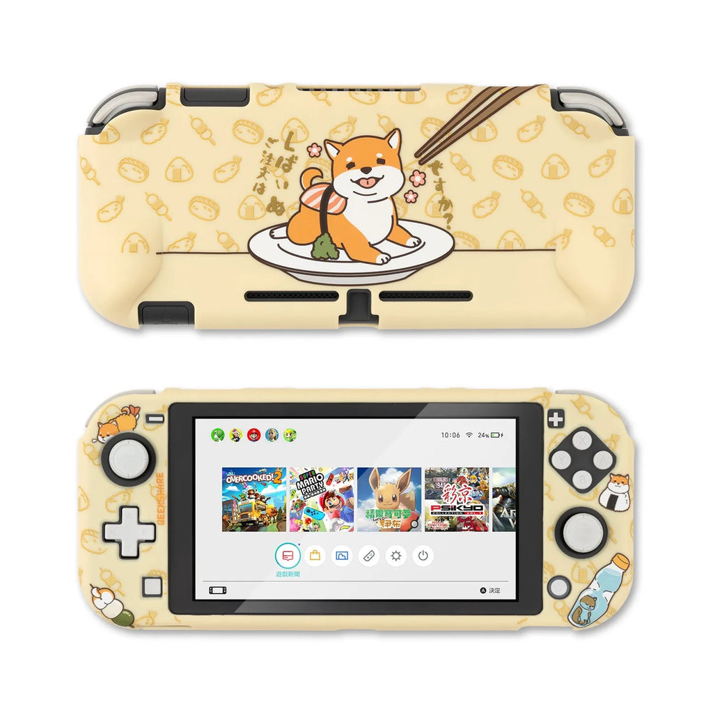Nintendo Switch protective silicone case with back grip housing and smart cover