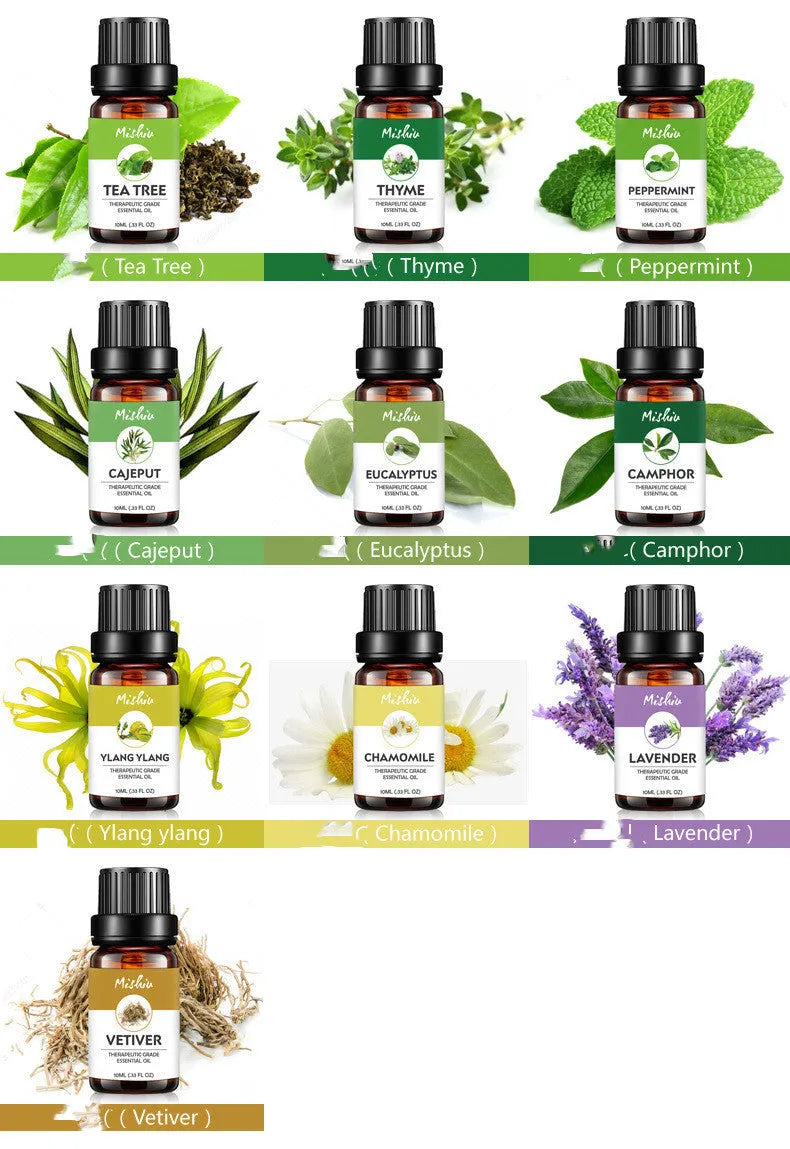 10ml tea tree essential oil bottle with dropper for aromatherapy and massage