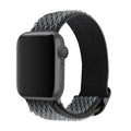 Braided elastic nylon wrist strap with wave pattern for Apple Watch in spearmint ice colour.