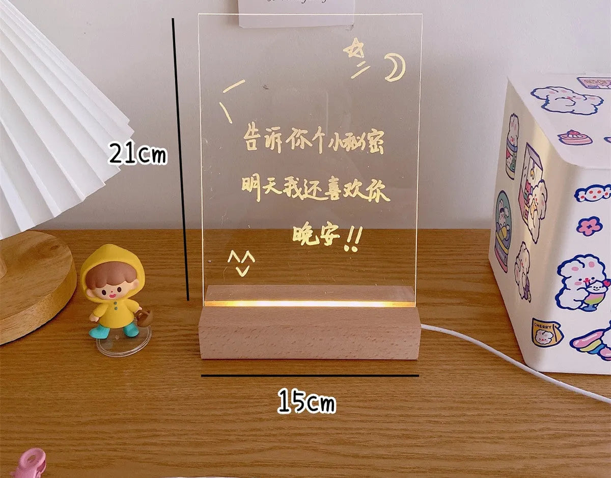 LED bedside lamp with optional message board design and low voltage operation
