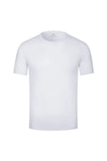 Cotton training shirt with short sleeves and round neck in black