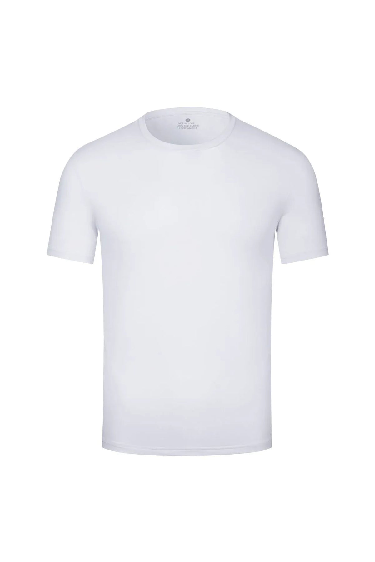 Cotton training shirt with short sleeves and round neck in black
