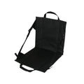 Portable outdoor folding cushion 41x40cm in 600D Oxford cloth, royal blue colour, folded for travel