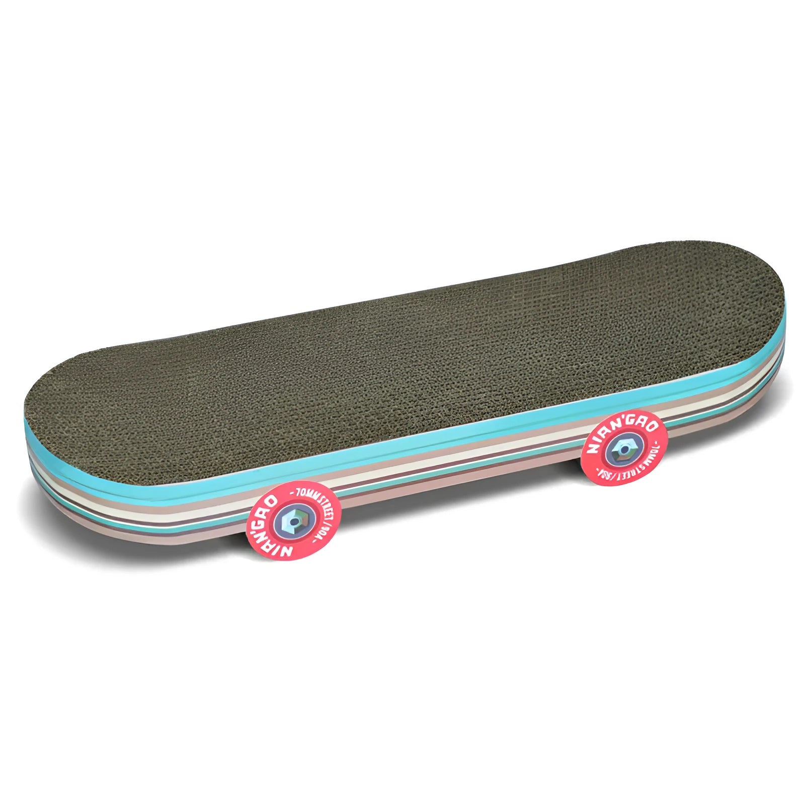 Rice Cake skateboard cat scratching board made of corrugated paper in picture colour for small cats