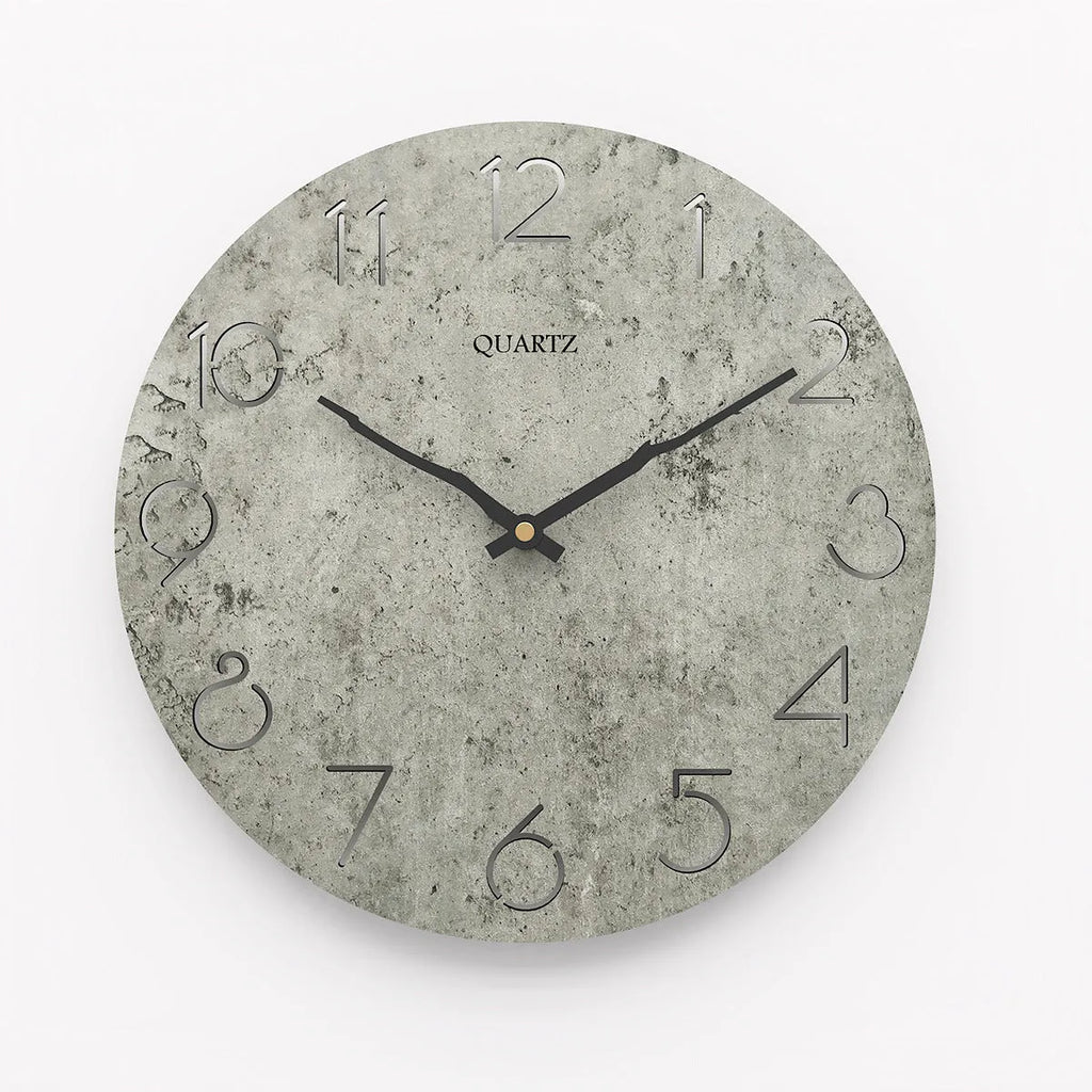 Modern grey European-style wall clock for living room decor
