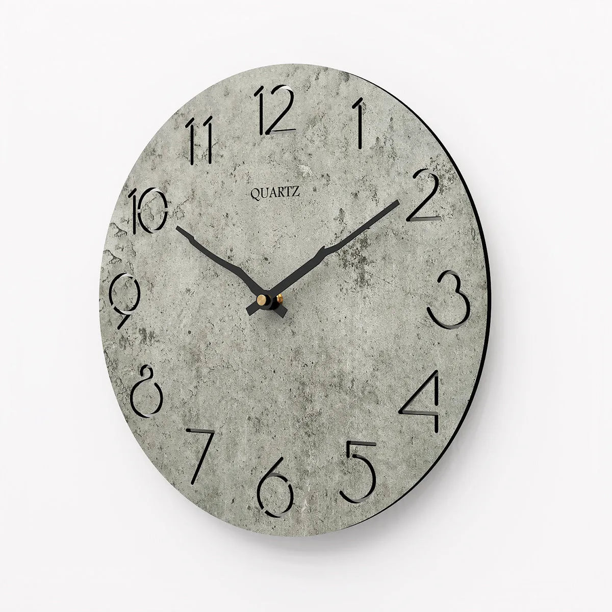 Modern grey European-style wall clock for living room decor