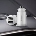 Millet car charger mini USB fast charge 2.1A LED indicator black white