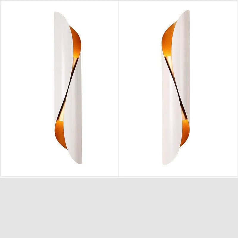 Cylindrical modern wall lamp with iron shade in black colour, 100x480mm, G9 socket