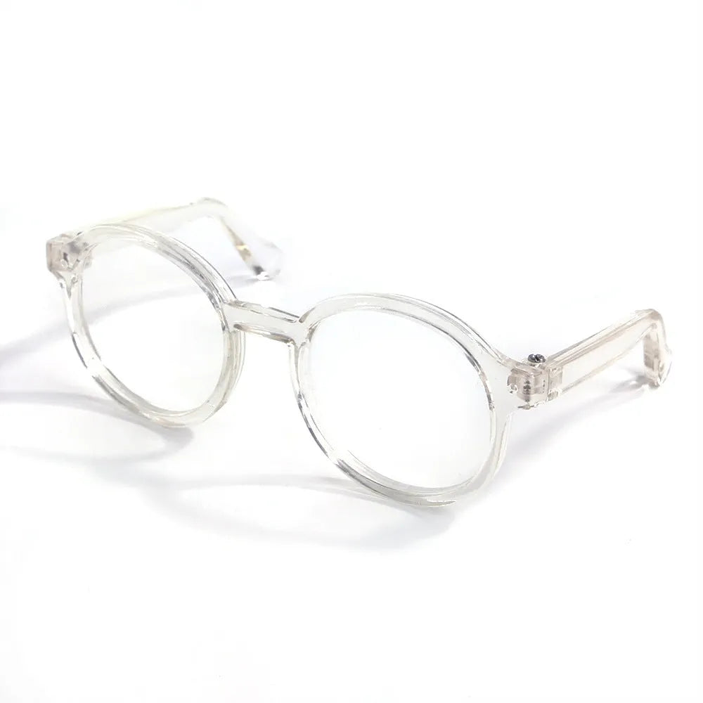 Plastic cat glasses for pets in green, black, pink, brown, transparent, leopard print and sky blue