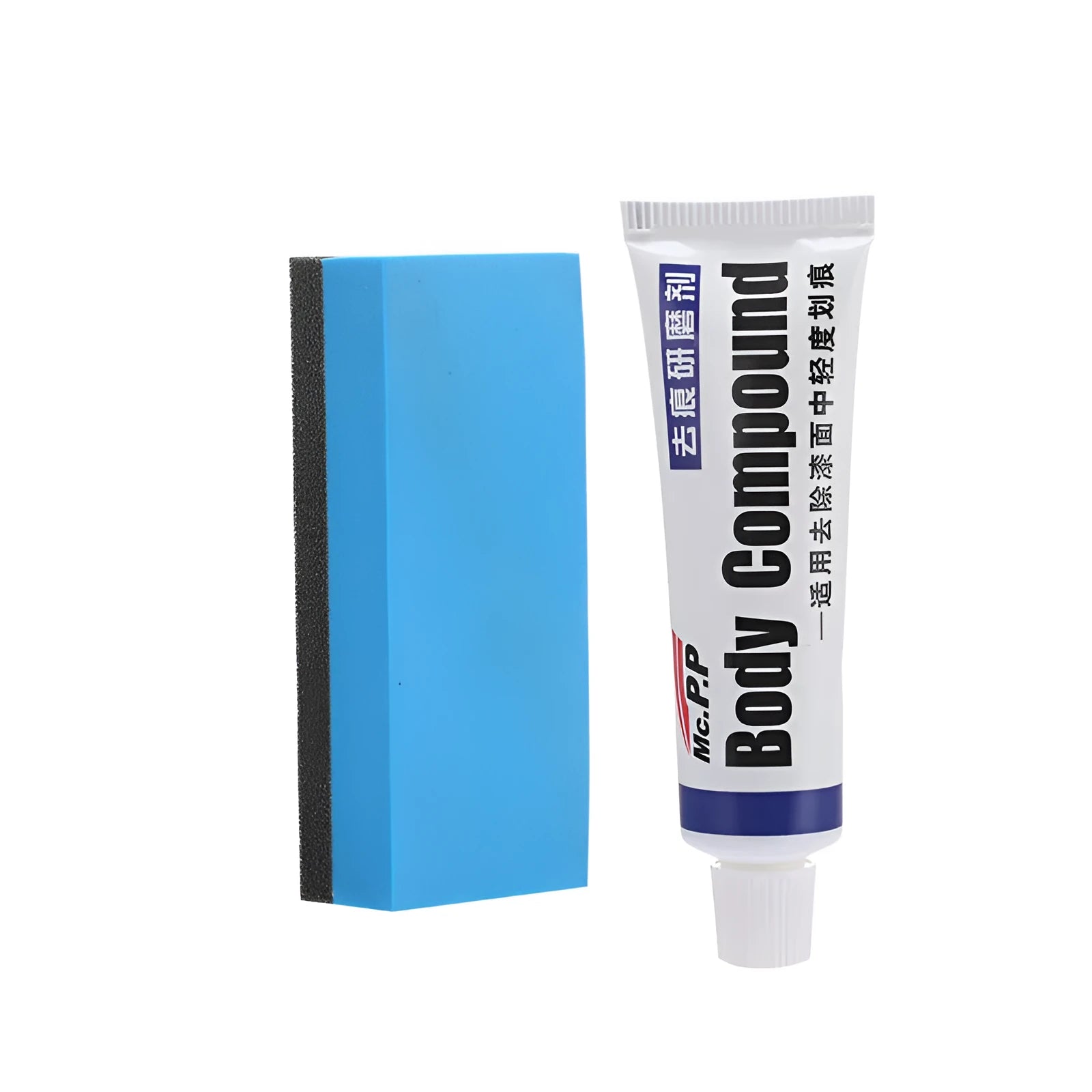 15g solid car scratch repair wax in a round black container on a grey background