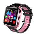 Children's smart sports watch with touchscreen, camera, and coloured silicone strap.