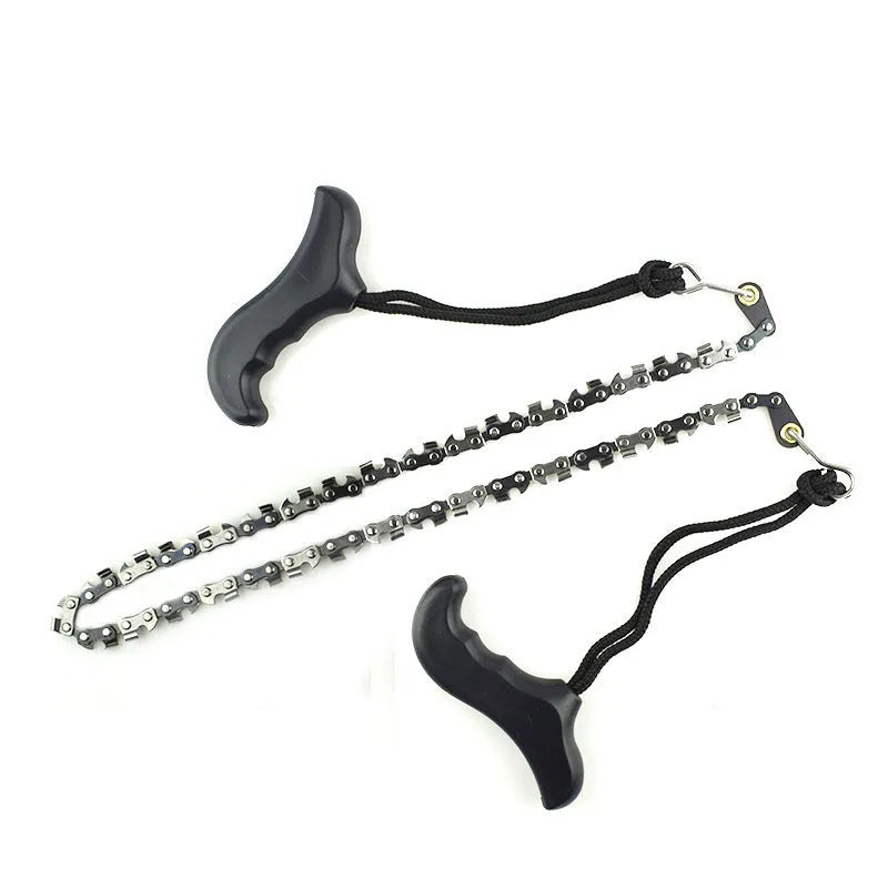 Camouflage folding hand saw with pull strap and 65 manganese steel blade