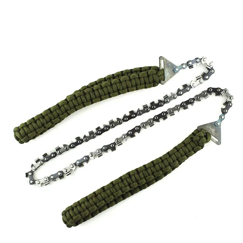 Camouflage folding hand saw with pull strap and 65 manganese steel blade