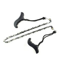 Camouflage folding hand saw with pull strap and 65 manganese steel blade