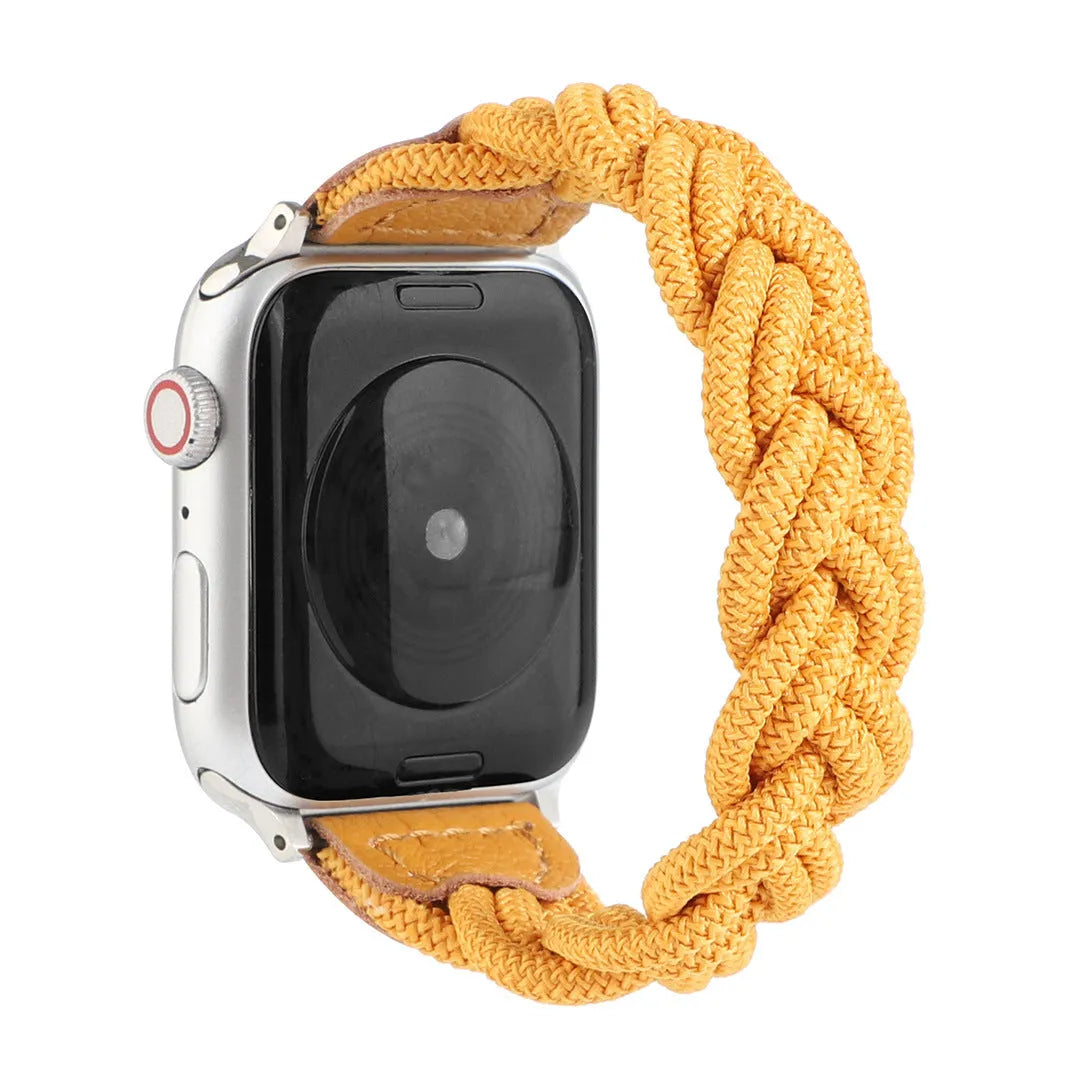 Braided single loop watch strap compatible with Apple Watch Series 1-6 in multiple colours and sizes