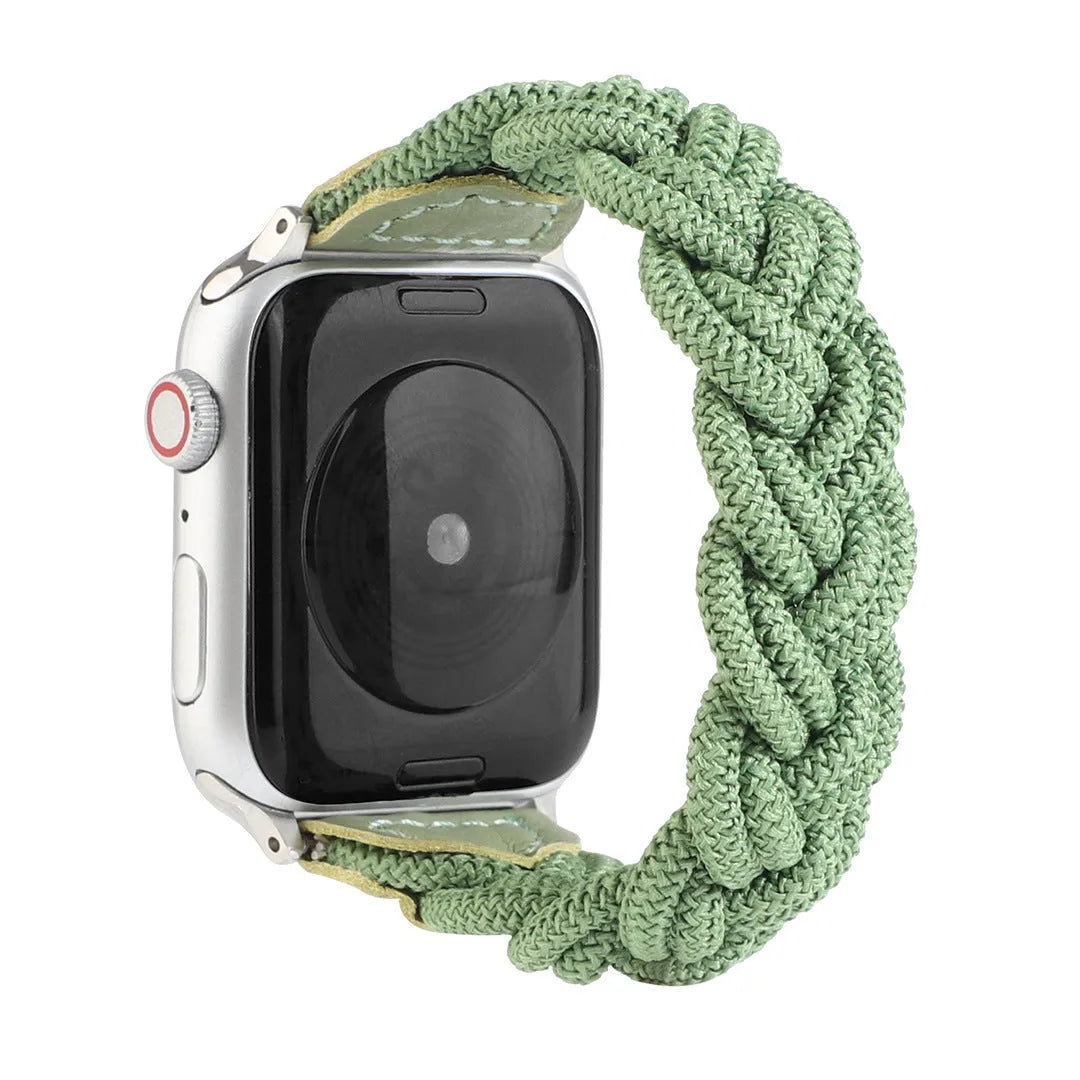 Braided single loop watch strap compatible with Apple Watch Series 1-6 in multiple colours and sizes