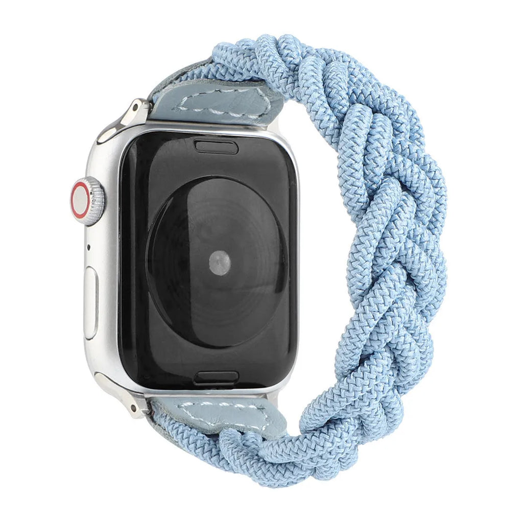 Braided single loop watch strap compatible with Apple Watch Series 1-6 in multiple colours and sizes