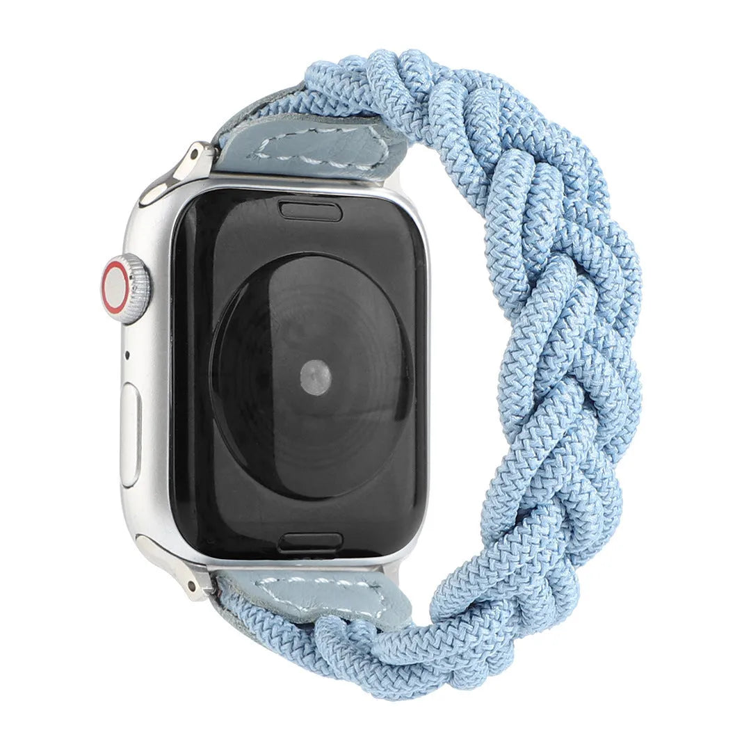 Braided single loop watch strap compatible with Apple Watch Series 1-6 in multiple colours and sizes