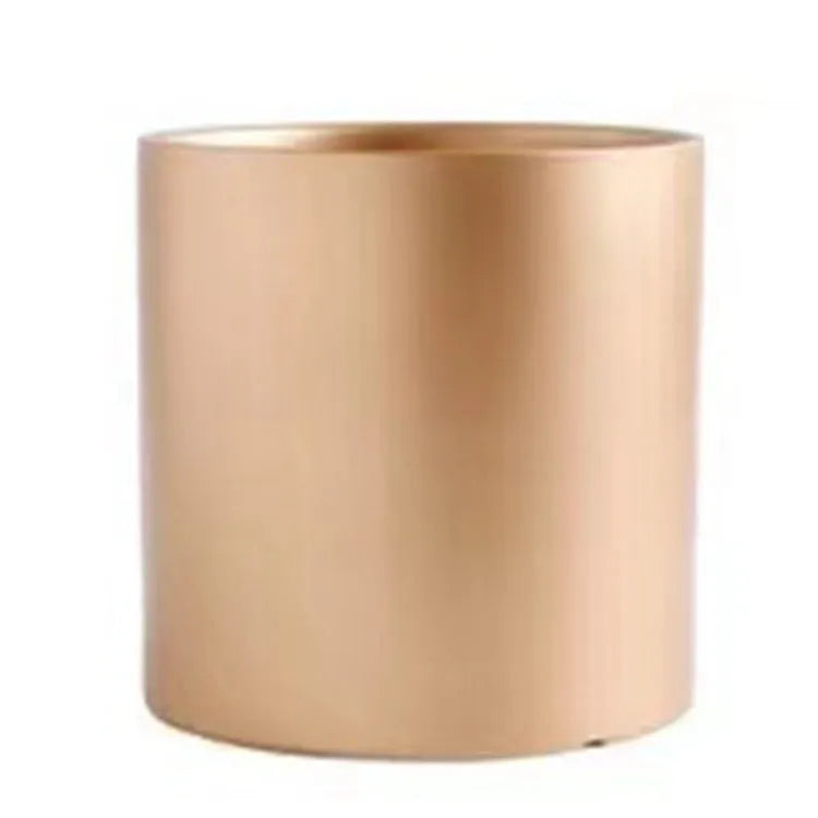 Nordic industrial style ceramic succulent planter with drainage hole in cylindrical shape