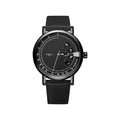 Men's rotating bezel quartz watch with metal case and hybrid analogue digital display