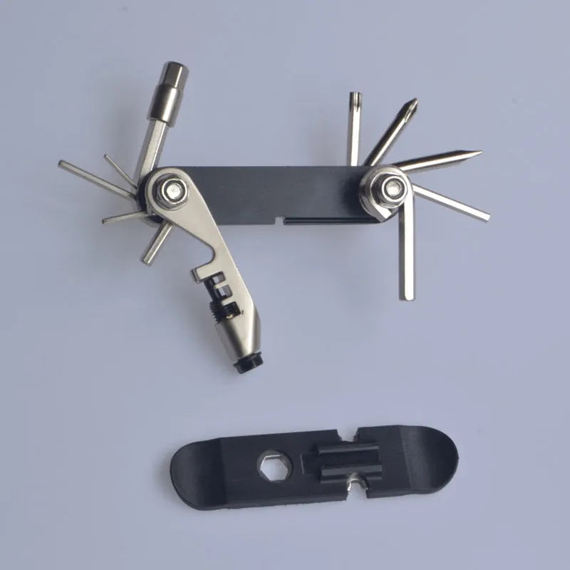 Chrome vanadium steel bicycle repair tools combination tool in four colour options