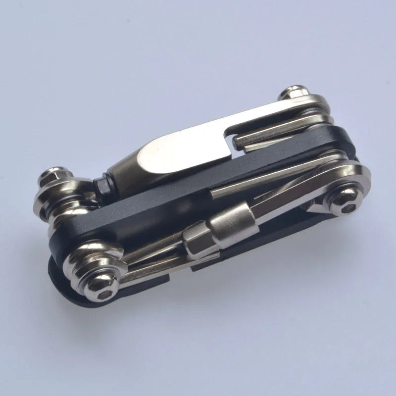 Chrome vanadium steel bicycle repair tools combination tool in four colour options