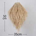 Rattan pine cone design chandelier light fixture with adjustable height