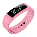 Couple watch simple smart bracelet sports electronic watch silicone strap LED display pink colour
