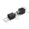 Mini metal silver woodworking lathe with 140mm processing capacity and six carving knives