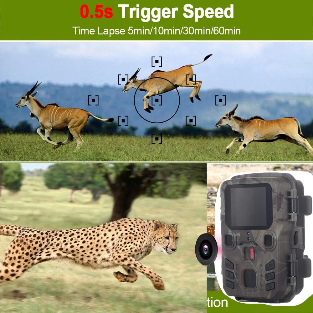 Black plastic infrared night vision monitoring device with TF card slot.